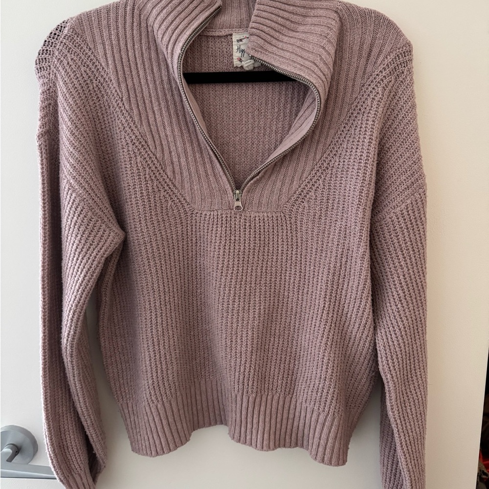 Women's Ribbed Zip-Up Sweater